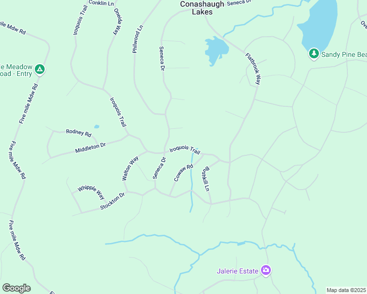 map of restaurants, bars, coffee shops, grocery stores, and more near Iroquois Trail in Milford