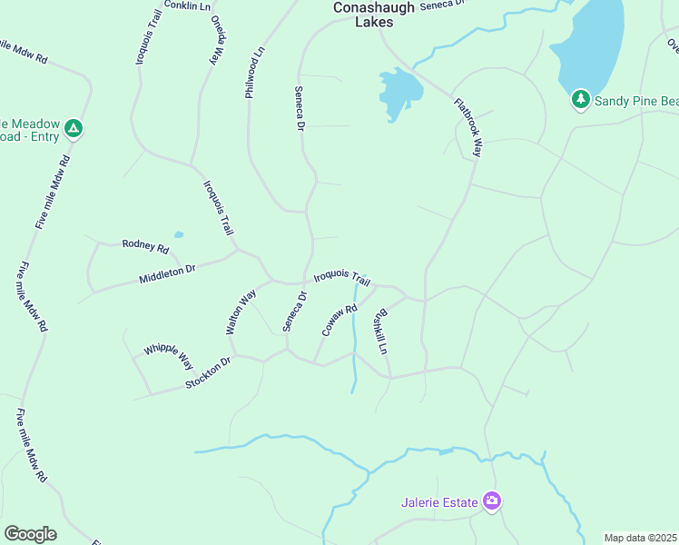 map of restaurants, bars, coffee shops, grocery stores, and more near Iroquois Trail in Pike County