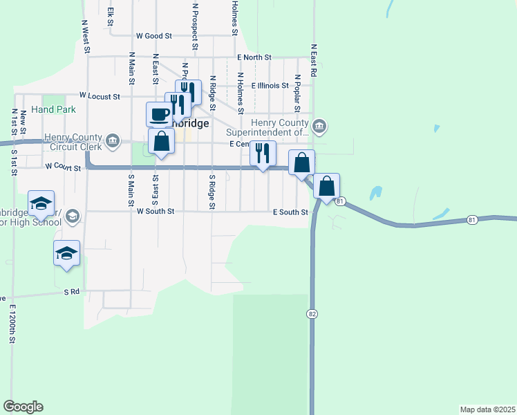 map of restaurants, bars, coffee shops, grocery stores, and more near 400-402 East South Street in Cambridge