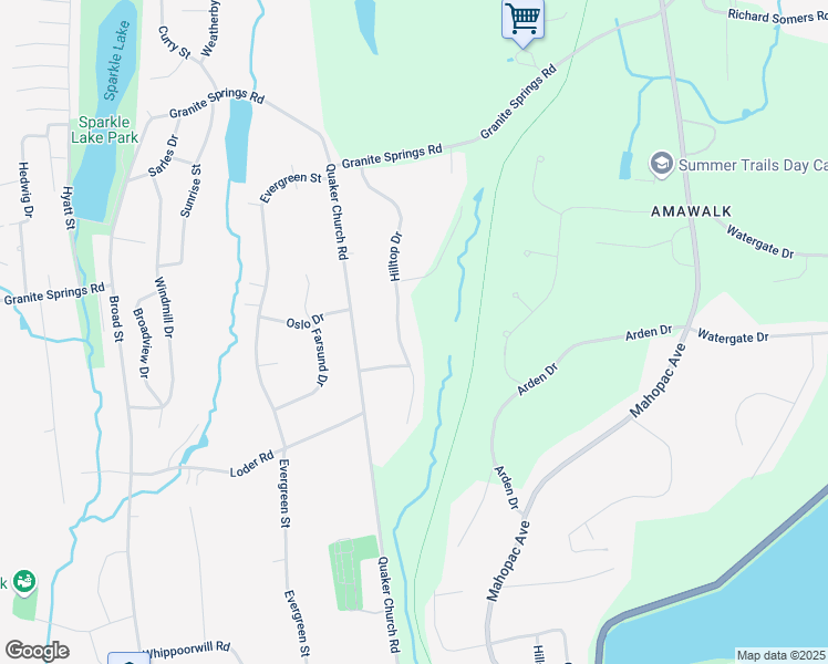 map of restaurants, bars, coffee shops, grocery stores, and more near 21 Hilltop Drive in Yorktown Heights