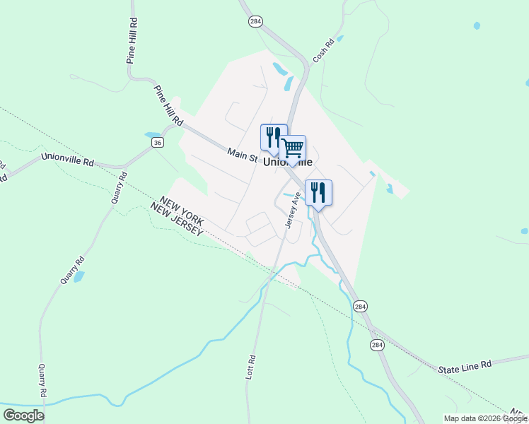 map of restaurants, bars, coffee shops, grocery stores, and more near 2 Curving Hill Road in Unionville