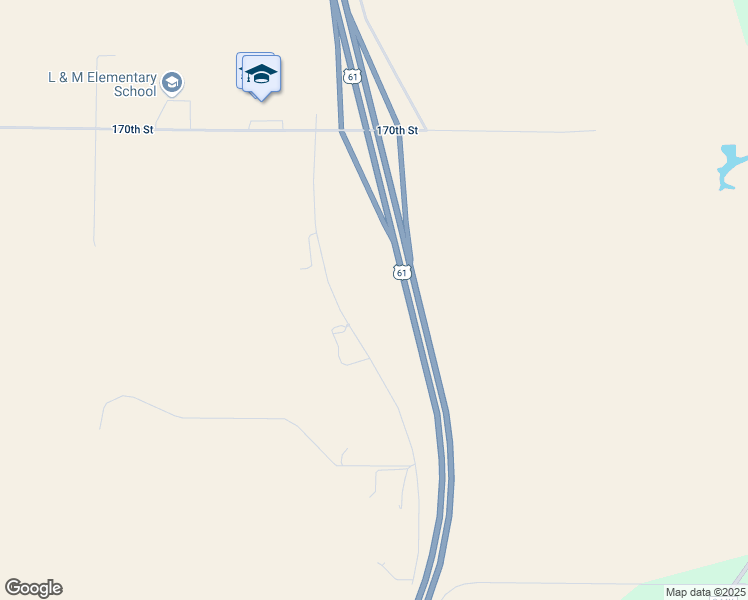 map of restaurants, bars, coffee shops, grocery stores, and more near 16571 U.S. 61 in Letts