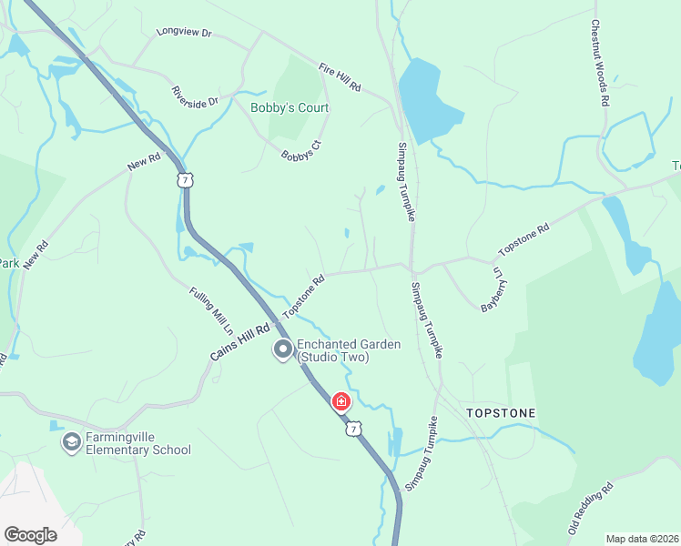 map of restaurants, bars, coffee shops, grocery stores, and more near 58 Topstone Road in Ridgefield