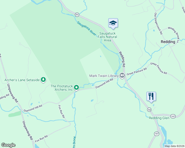 map of restaurants, bars, coffee shops, grocery stores, and more near 71 Diamond Hill Road in Redding