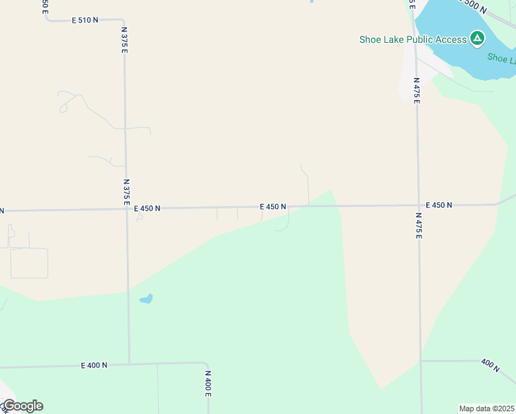 map of restaurants, bars, coffee shops, grocery stores, and more near 4400 East 450 North in Leesburg