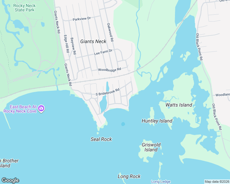 map of restaurants, bars, coffee shops, grocery stores, and more near 27 Griswold Road in East Lyme