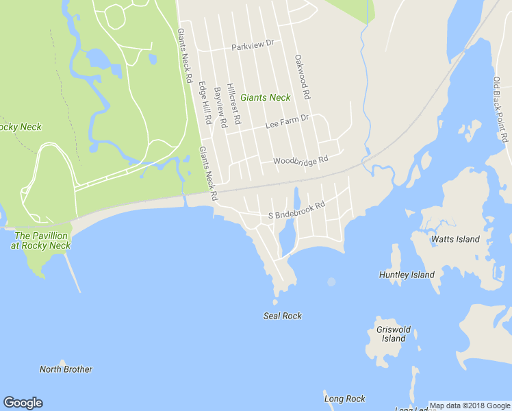 map of restaurants, bars, coffee shops, grocery stores, and more near 4 Hilltop Road in East Lyme