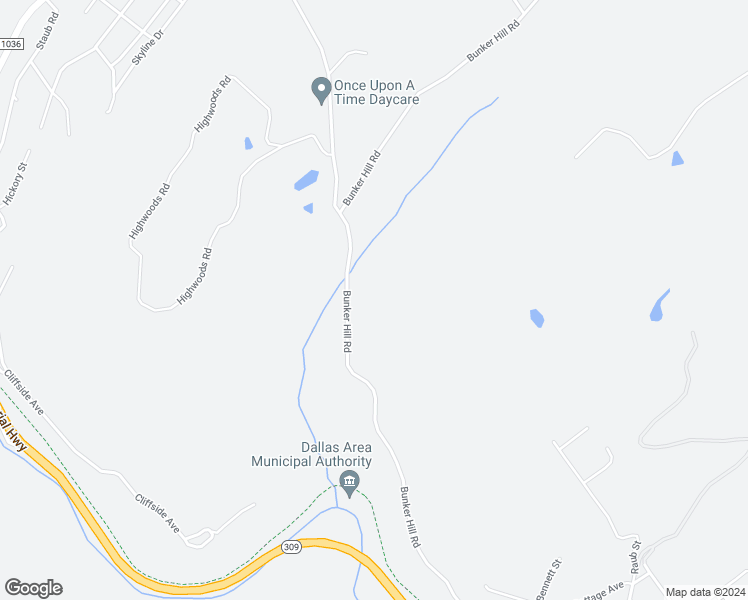 map of restaurants, bars, coffee shops, grocery stores, and more near 322 Bunker Hill Road in Wyoming