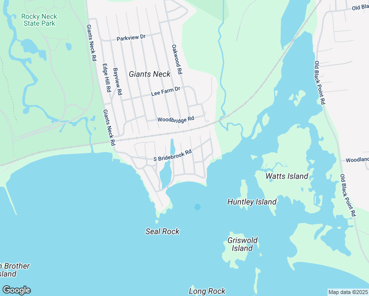 map of restaurants, bars, coffee shops, grocery stores, and more near 27 Griswold Road in East Lyme