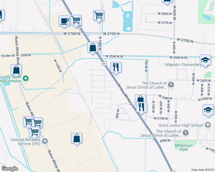 map of restaurants, bars, coffee shops, grocery stores, and more near 413 Chris Street in Pleasant View