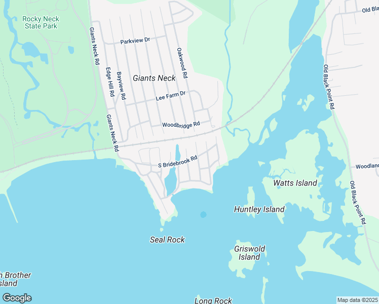 map of restaurants, bars, coffee shops, grocery stores, and more near 27 Griswold Road in East Lyme