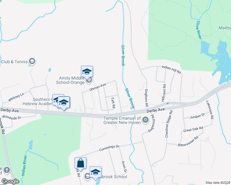 map of restaurants, bars, coffee shops, grocery stores, and more near 834 Alling Road in Orange