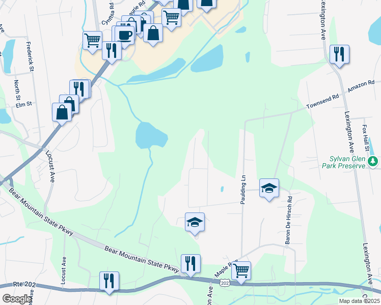 map of restaurants, bars, coffee shops, grocery stores, and more near 50 McGregor Lane in Cortlandt