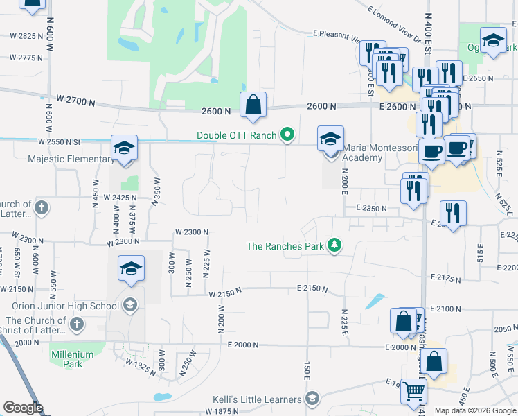 map of restaurants, bars, coffee shops, grocery stores, and more near 2414 Charleston Avenue in Harrisville