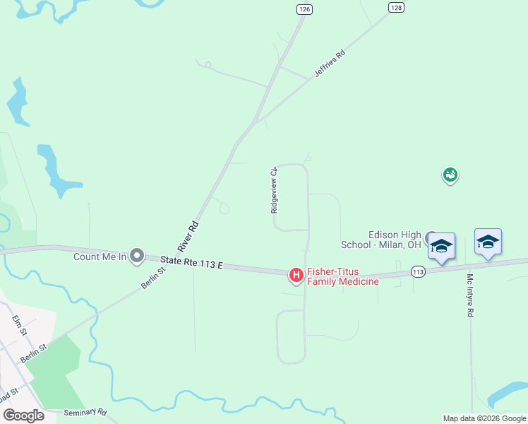 map of restaurants, bars, coffee shops, grocery stores, and more near 78 Ridgeview Circle in Milan