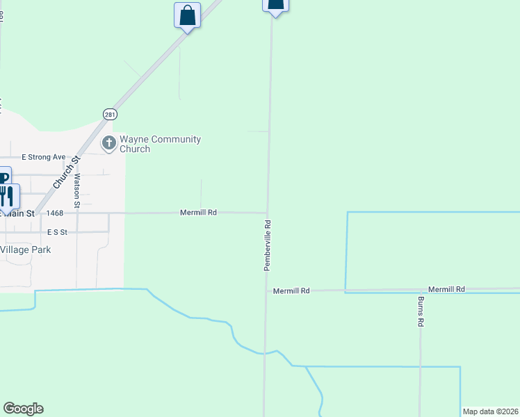 map of restaurants, bars, coffee shops, grocery stores, and more near 10274 Pemberville Road in Wayne