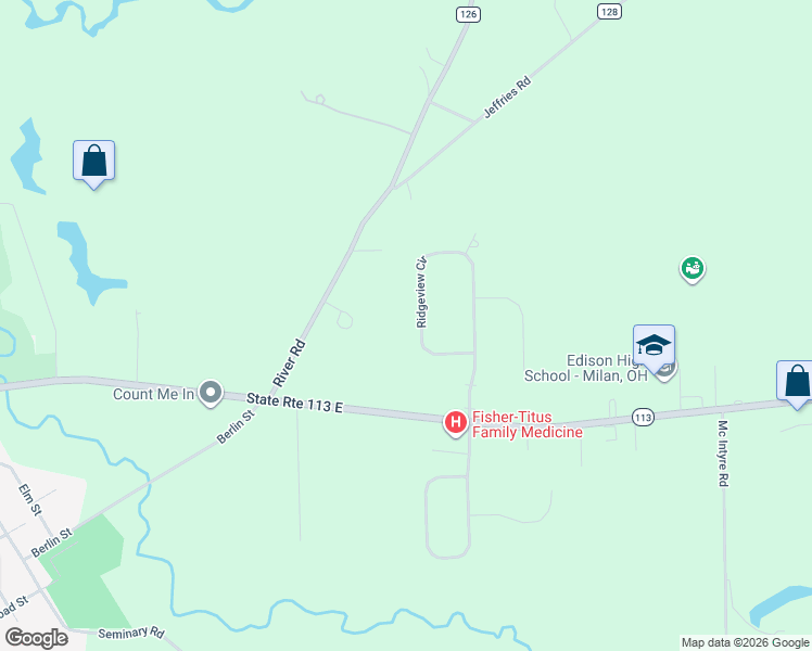 map of restaurants, bars, coffee shops, grocery stores, and more near 78 Ridgeview Cir in Milan