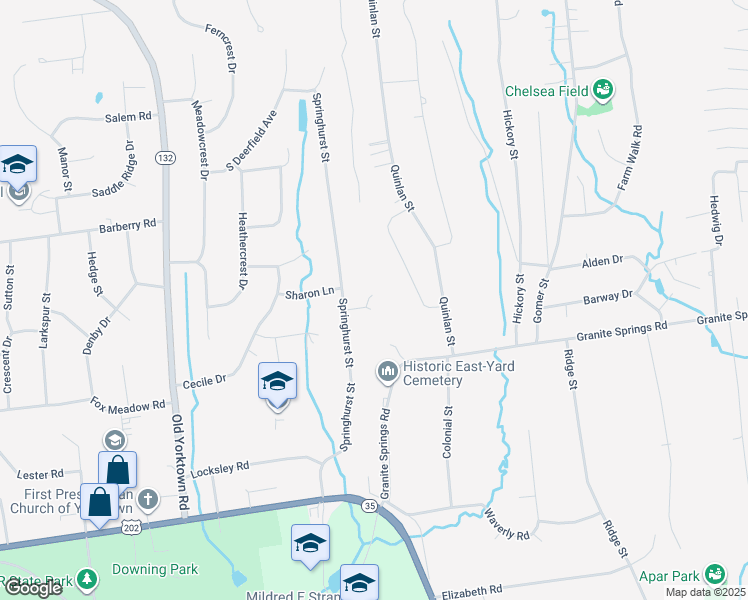 map of restaurants, bars, coffee shops, grocery stores, and more near 526 Seth Lane in Yorktown Heights