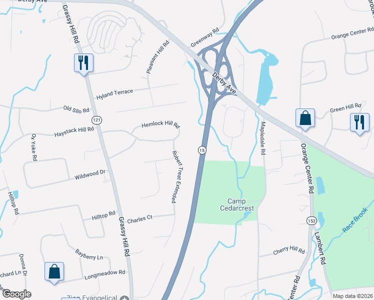 map of restaurants, bars, coffee shops, grocery stores, and more near 887 Robert Treat Extension in Orange