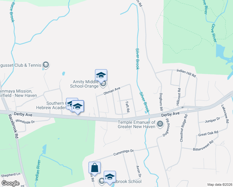 map of restaurants, bars, coffee shops, grocery stores, and more near 838 College Street in Orange