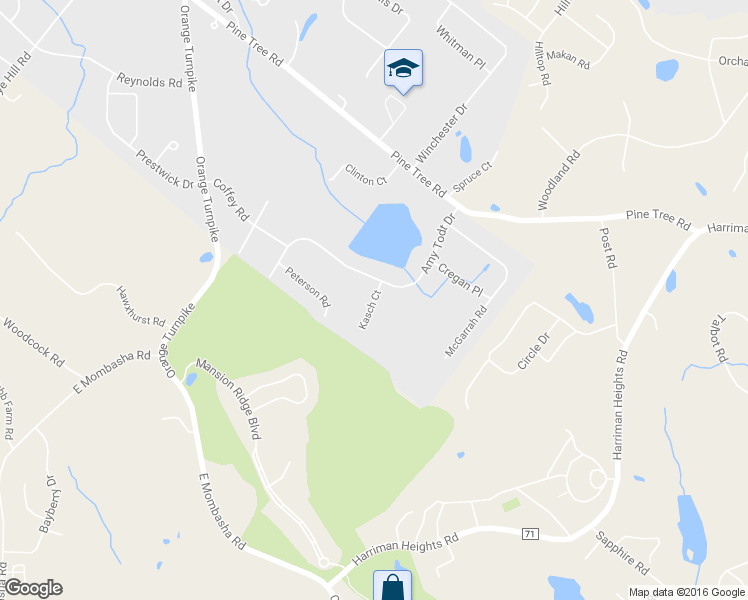 map of restaurants, bars, coffee shops, grocery stores, and more near Kasch Court in Monroe