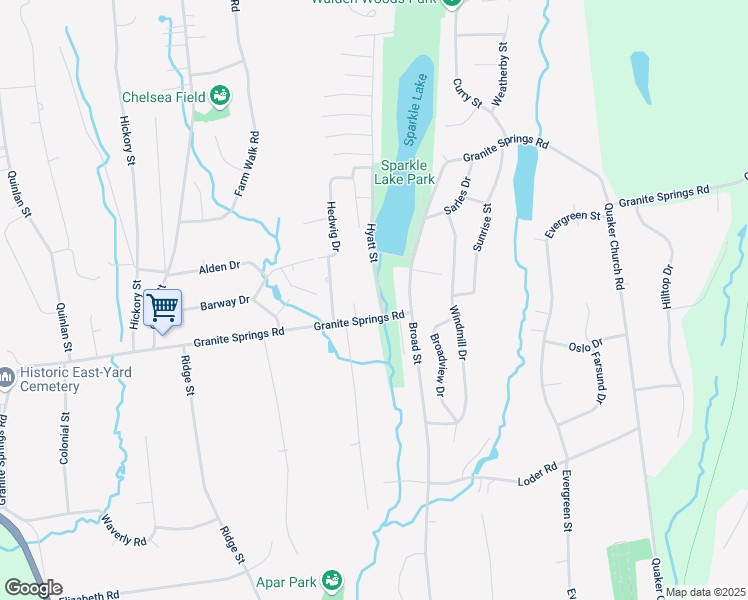 map of restaurants, bars, coffee shops, grocery stores, and more near 2725 Hyatt Street in Yorktown Heights