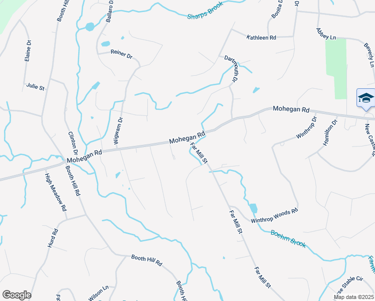 map of restaurants, bars, coffee shops, grocery stores, and more near 172 Far Mill Street in Shelton