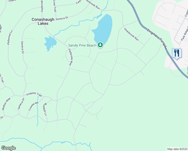 map of restaurants, bars, coffee shops, grocery stores, and more near 144 Sandy Pine Trail in Milford