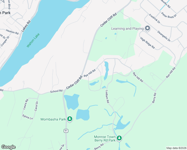 map of restaurants, bars, coffee shops, grocery stores, and more near 437 Rye Hill Road in Monroe