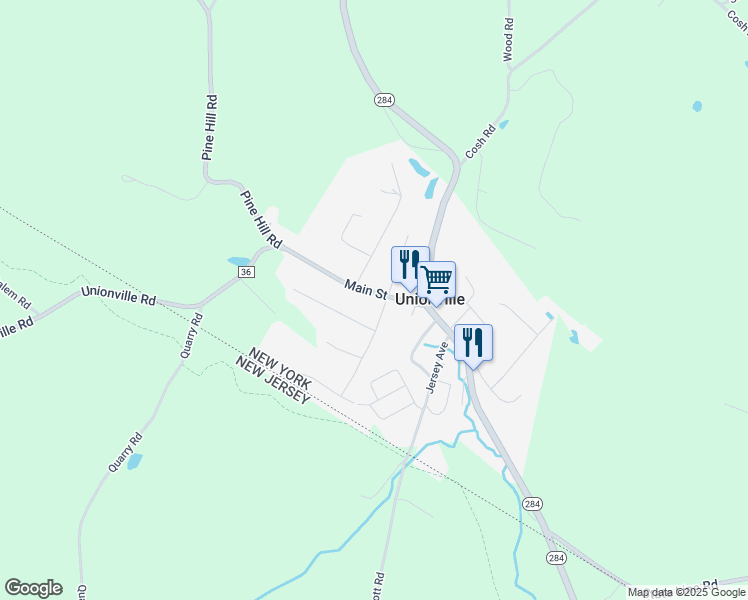 map of restaurants, bars, coffee shops, grocery stores, and more near 5 Railroad Avenue in Unionville