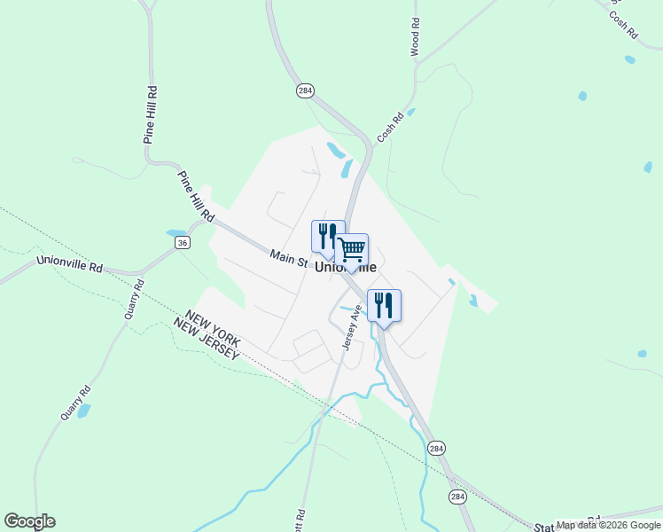 map of restaurants, bars, coffee shops, grocery stores, and more near in Unionville