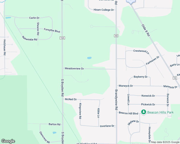 map of restaurants, bars, coffee shops, grocery stores, and more near 350 Meadowview Drive in Northfield