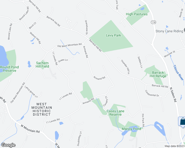 map of restaurants, bars, coffee shops, grocery stores, and more near 35 Armand Road in Ridgefield