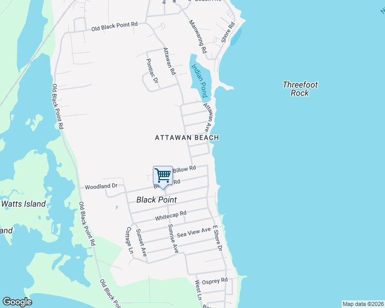 map of restaurants, bars, coffee shops, grocery stores, and more near 35 West End Avenue in East Lyme