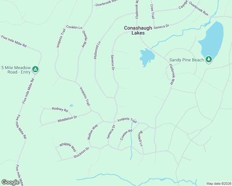 map of restaurants, bars, coffee shops, grocery stores, and more near Seneca Dr in Milford