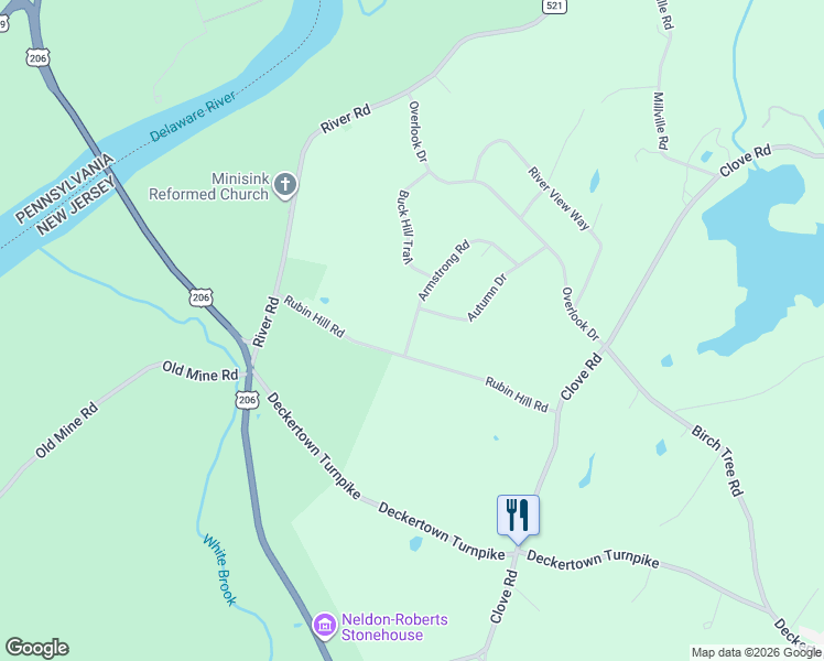 map of restaurants, bars, coffee shops, grocery stores, and more near 124 Armstrong Road in Montague