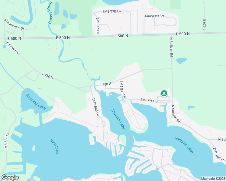 map of restaurants, bars, coffee shops, grocery stores, and more near 33 EMS B42A Lane in Warsaw