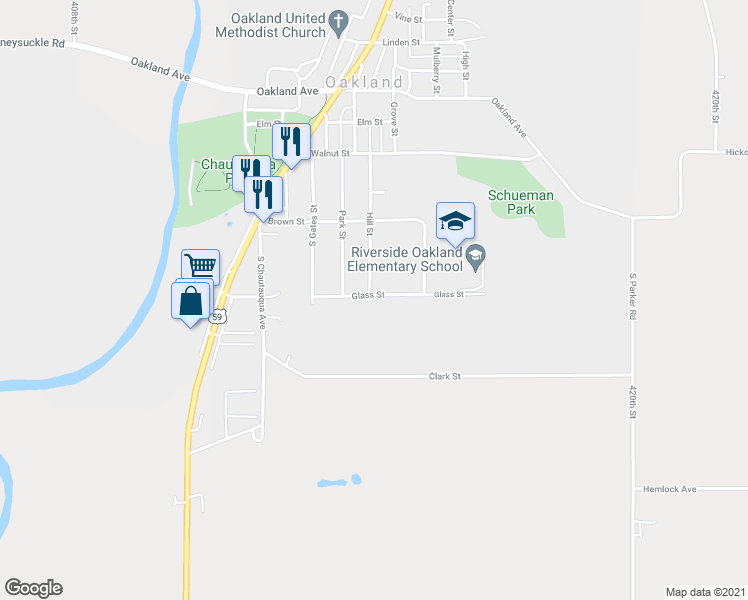 map of restaurants, bars, coffee shops, grocery stores, and more near 601 Glass Street in Oakland