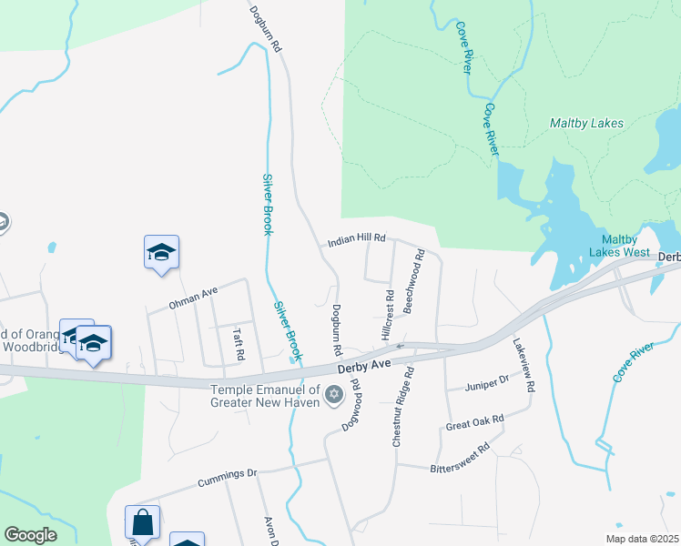 map of restaurants, bars, coffee shops, grocery stores, and more near 841 Dogburn Road in Orange