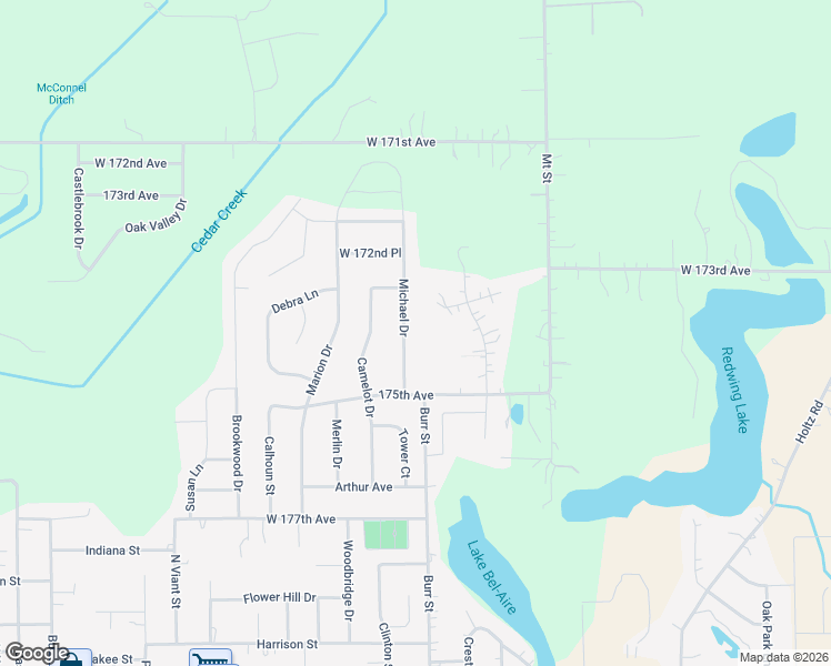 map of restaurants, bars, coffee shops, grocery stores, and more near 17349 Michael Drive in Lowell