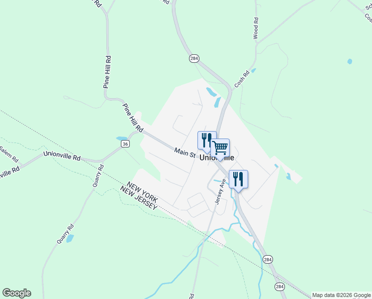 map of restaurants, bars, coffee shops, grocery stores, and more near 5 Railroad Avenue in Unionville