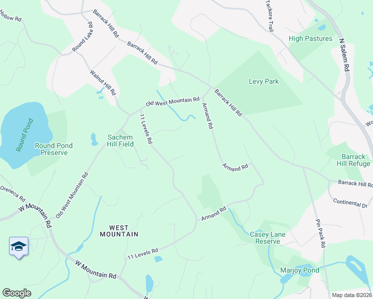 map of restaurants, bars, coffee shops, grocery stores, and more near 23 Trails End Lane in Ridgefield
