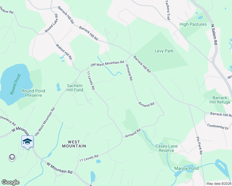 map of restaurants, bars, coffee shops, grocery stores, and more near 23 Trails End Lane in Ridgefield