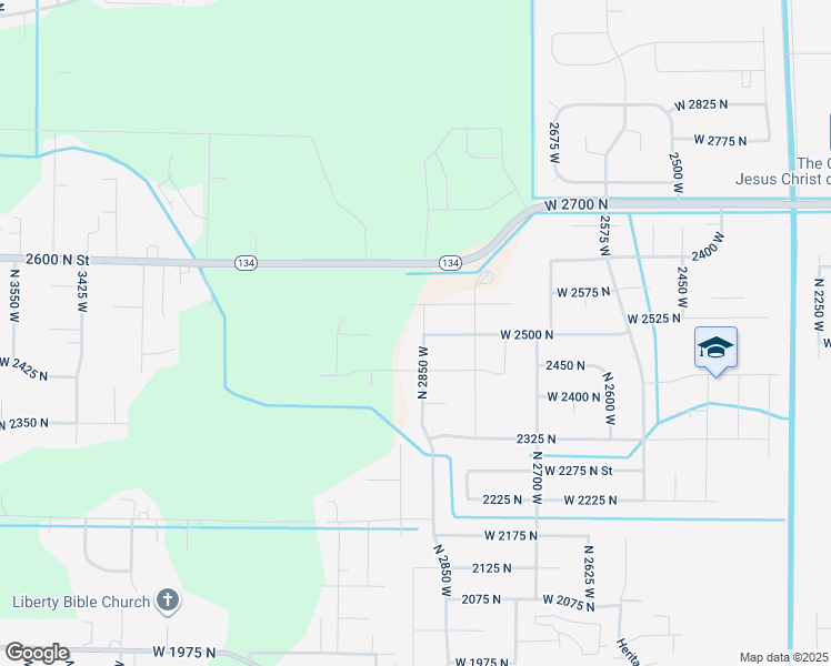 map of restaurants, bars, coffee shops, grocery stores, and more near 2495 North 2850 West in Plain City