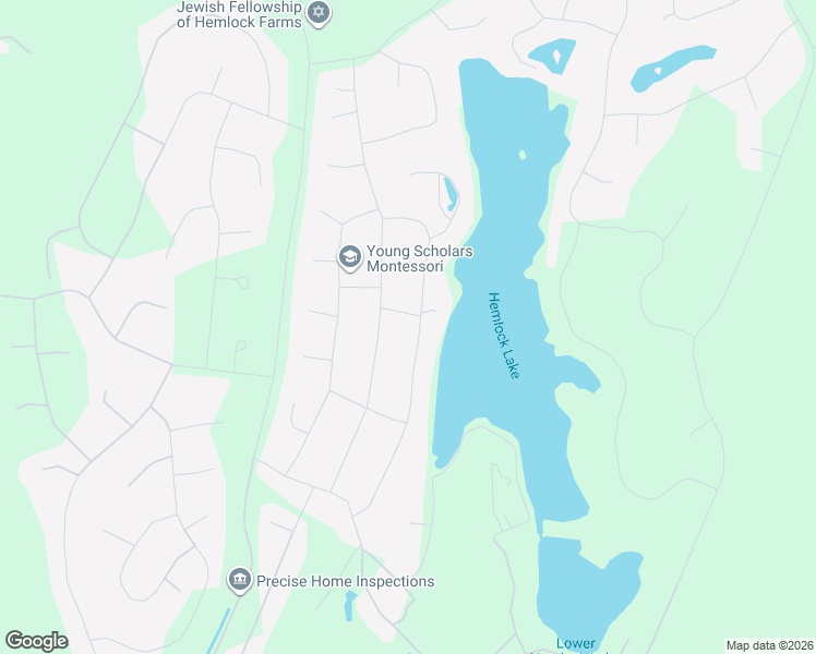 map of restaurants, bars, coffee shops, grocery stores, and more near 118-198 Waterview Drive in Hawley