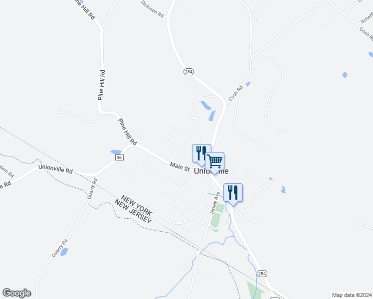 map of restaurants, bars, coffee shops, grocery stores, and more near 30 High Street in Unionville