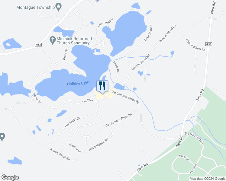 map of restaurants, bars, coffee shops, grocery stores, and more near 205 Old Chimney Ridge Road in Montague