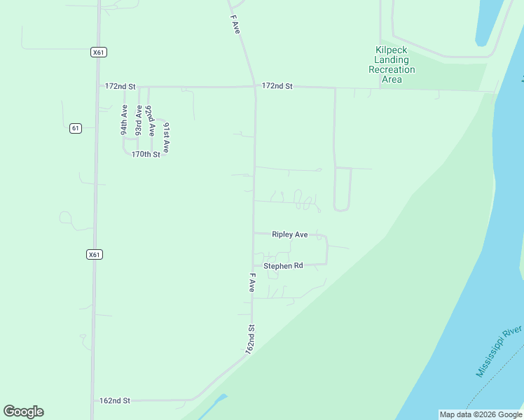 map of restaurants, bars, coffee shops, grocery stores, and more near Ripley Avenue in Muscatine