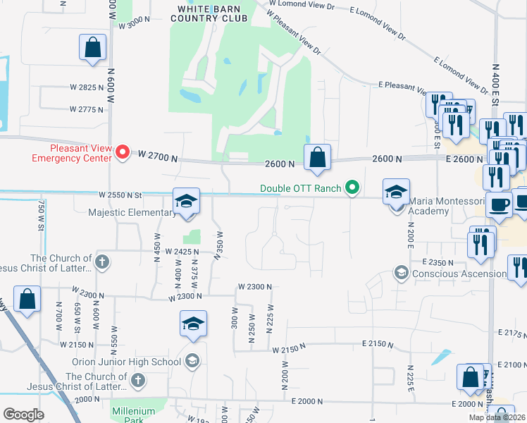 map of restaurants, bars, coffee shops, grocery stores, and more near 220 West Dorchester Avenue in Harrisville