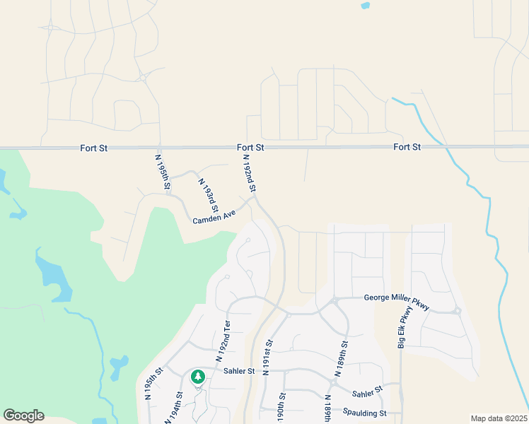 map of restaurants, bars, coffee shops, grocery stores, and more near 19207 Camden Avenue in Omaha